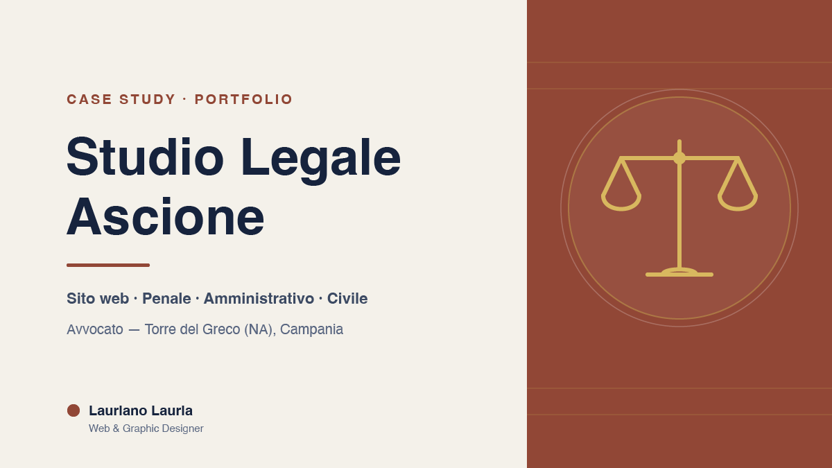 Progetto sito web Studio Legale Ascione realizzato da Lauriano Lauria