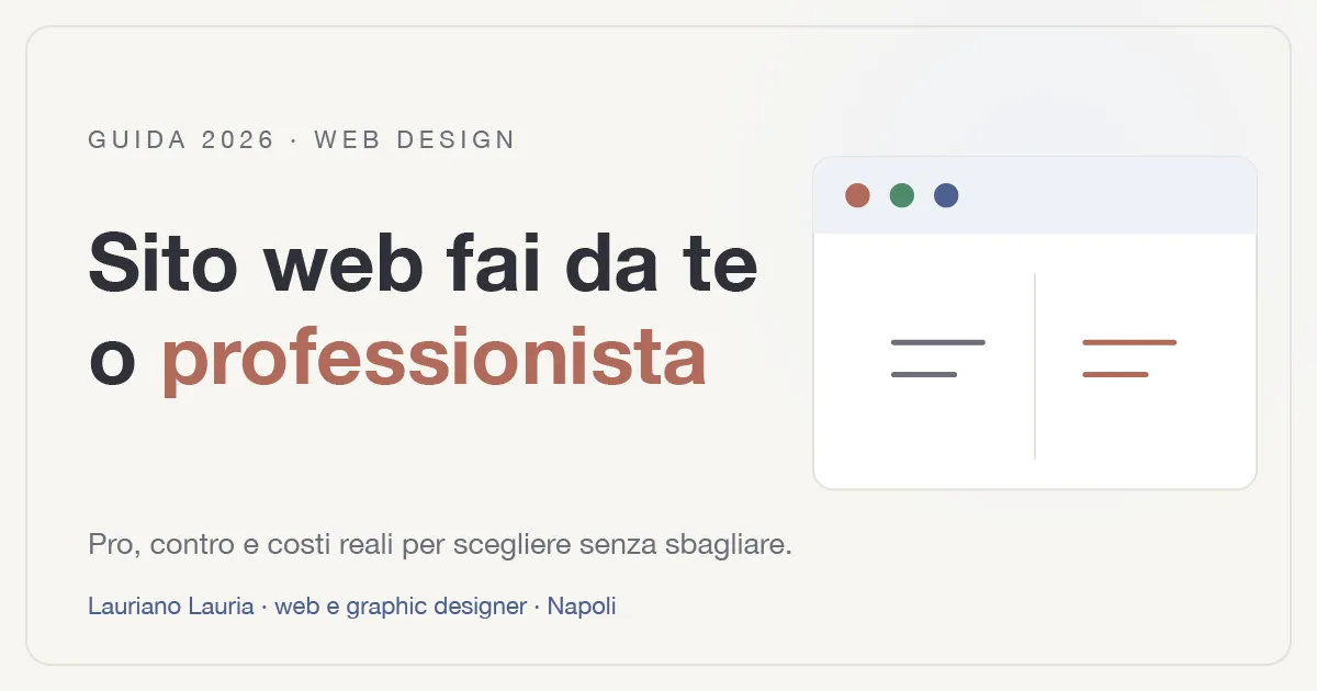Sito web fai da te o professionista: cosa conviene